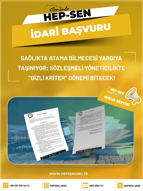 Sağlıkta Atama Bilmecesi Yargıya Taşınıyor: Sözleşmeli Yöneticilikte "Gizli Kriter" Dönemi Bitecek!